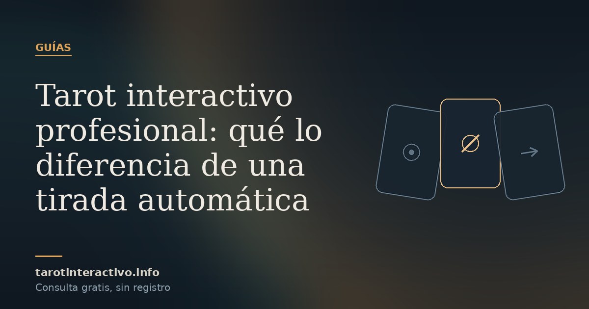 Tres cartas boca abajo sobre una mesa oscura junto a un formulario de consulta en pantalla